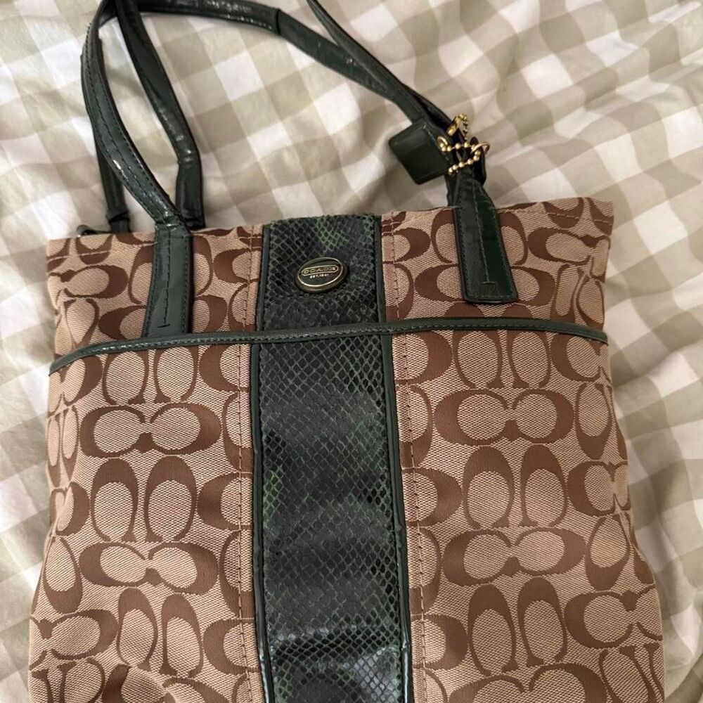 Coach Green Tote Bag